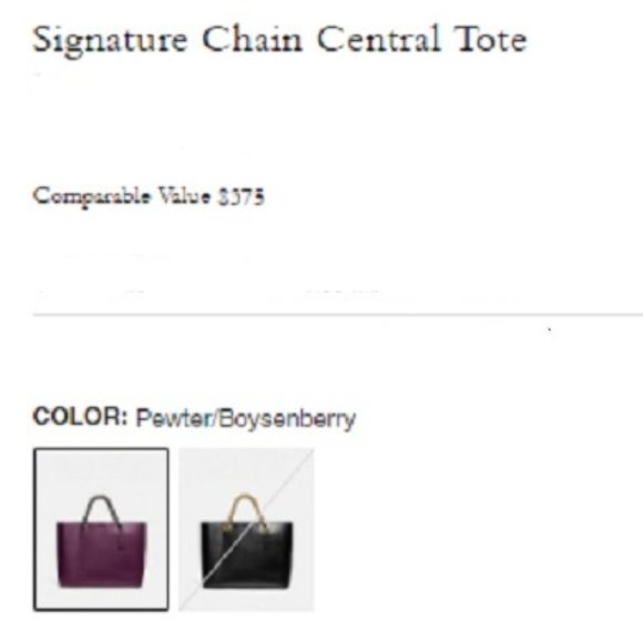 NWT COACH Brass/Black Signature Chain Central Tote - Picture 6 of 6